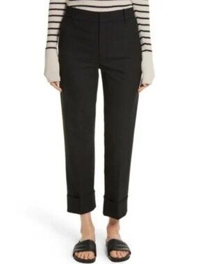 𝅺Vince black high rise cuffed cropped pants